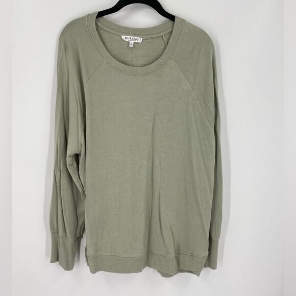 Workshop Republic Clothing Green Oversized Long Sleeve Sweatshirt size 1X - Picture 1 of 3